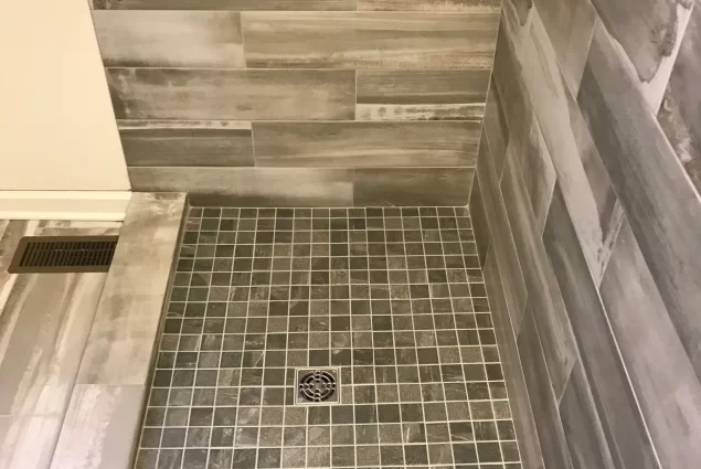 Glen Ellyn powder-room shower 1