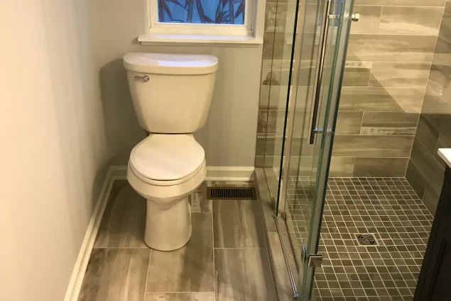 Glen Ellyn powder room shower 3