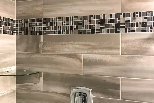 Glen Ellyn powder room shower 5